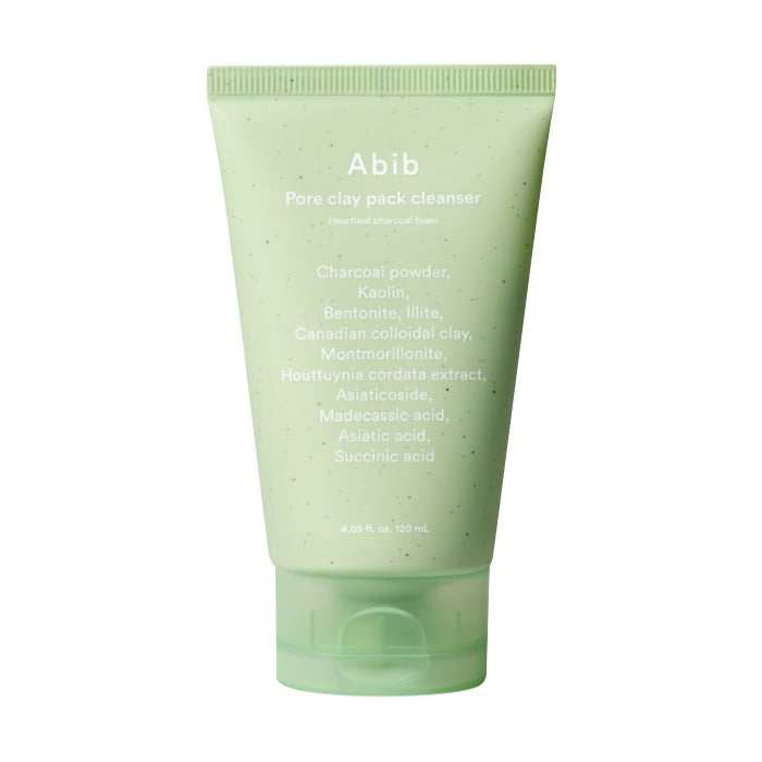 Abib Abib Pore Clay Pack Cleanser Houttuynia Cordata Charcoal Pack to Foam 120ml - hydrating - front bottle shot