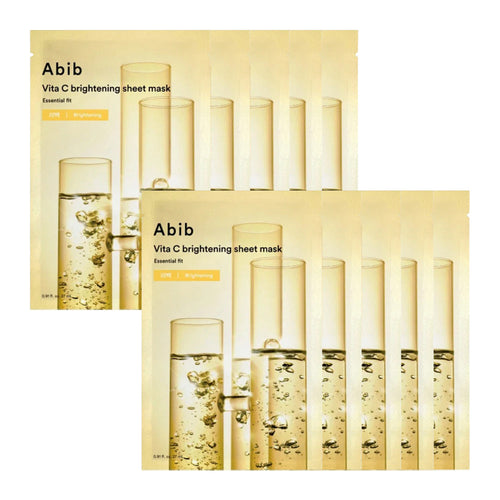 Abib Abib Vita C Whitening Sheet Mask Essential Fit 27ml 10ea - brightening - front bottle shot