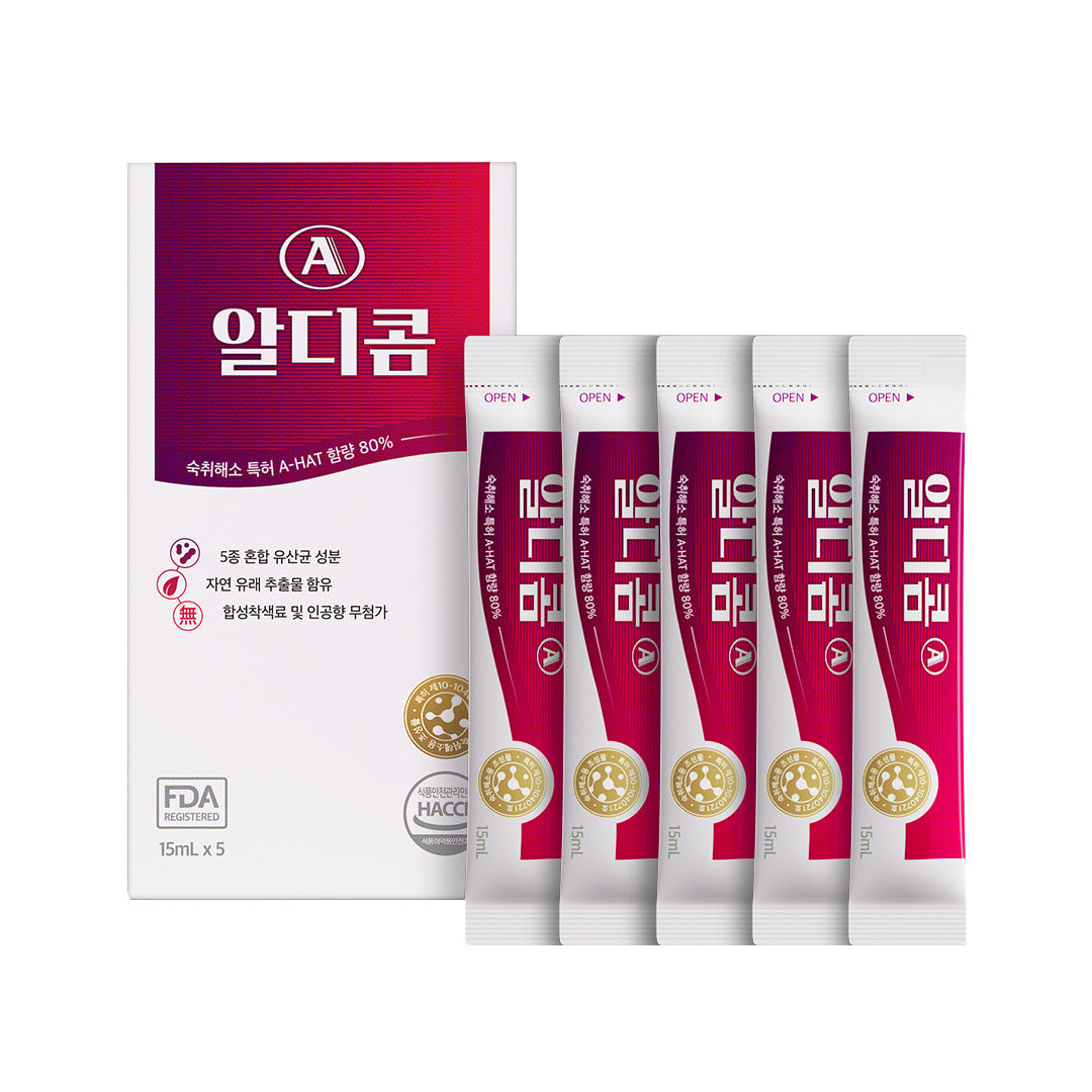 ALDICOM Aldicom A Hangover Helper 15ml 5 Sticks - daily care - front bottle shot