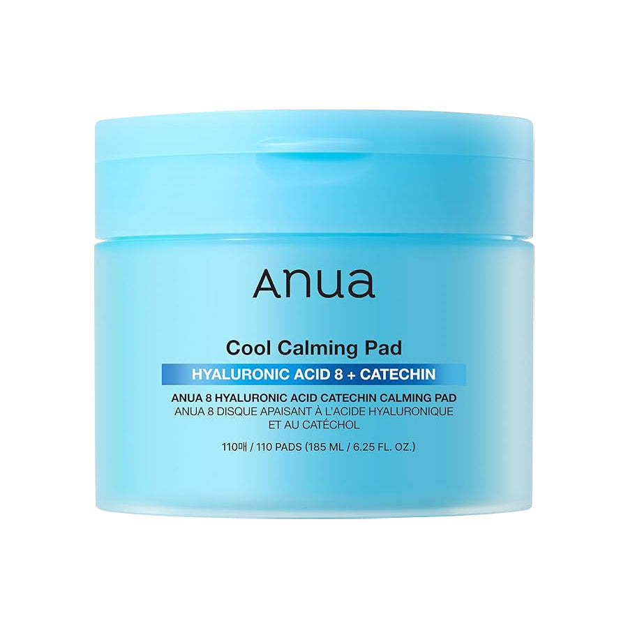 Anua Anua 8 Hyaluronic Acid Catechin Calming Pad 110pads 185ml - hydrating - front bottle shot