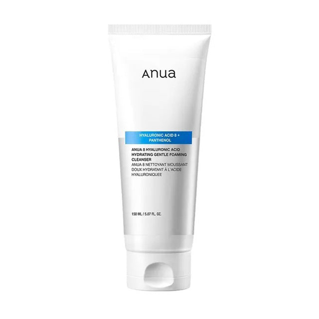 Anua Anua 8 Hyaluronic Acid Hydrating Gentle Foaming Cleanser 150ml - hydrating - front bottle shot
