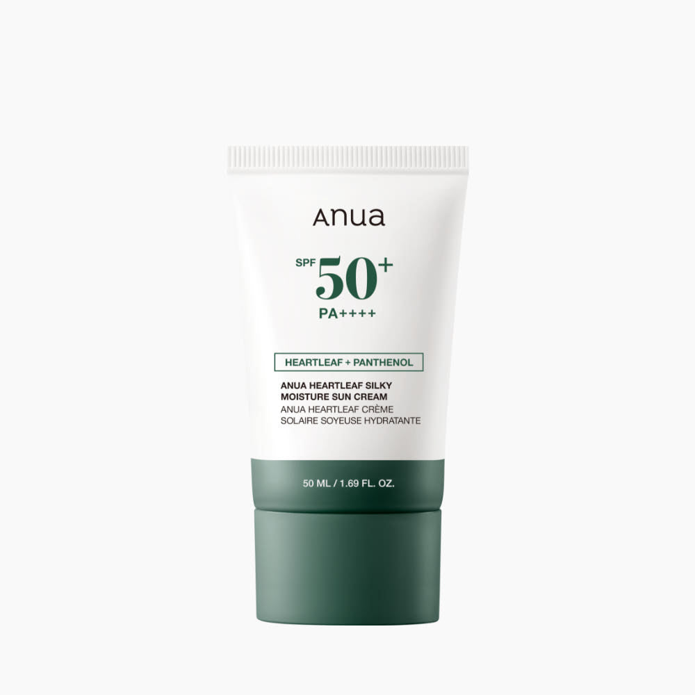 Anua Anua Heartleaf Silky Moisture Sun Cream SPF50+ PA++++ 50ml - hydrating - front bottle shot