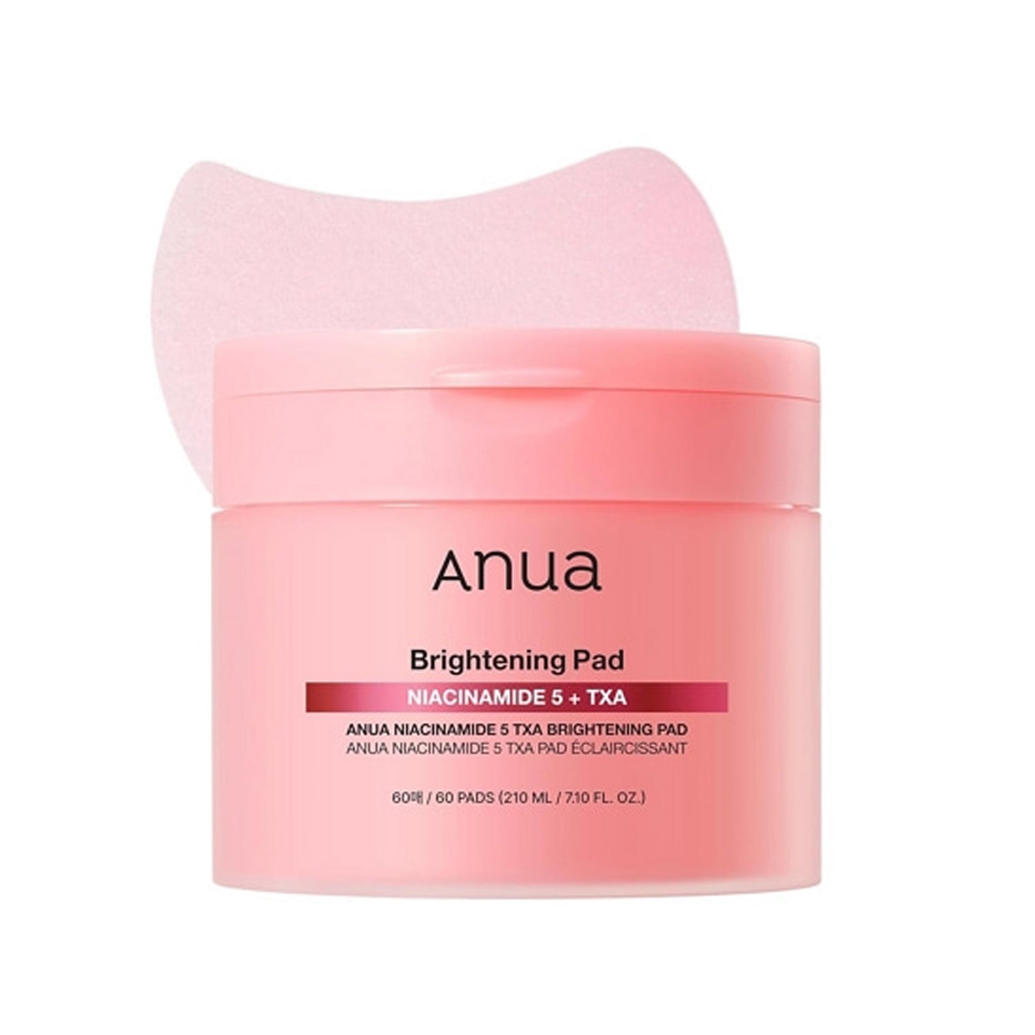 Anua Anua Niacinamide 5 TXA Brightening Pad 210ml (60ea) - hydrating - front bottle shot