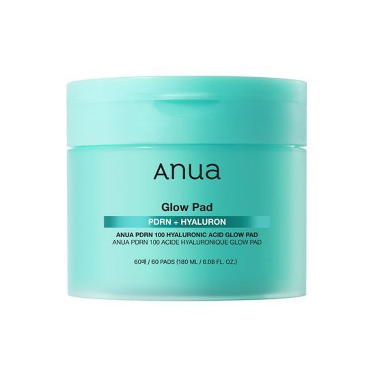 Anua Anua PDRN 100 Hyaluronic Acid Glow Pad 60P - hydrating - front bottle shot