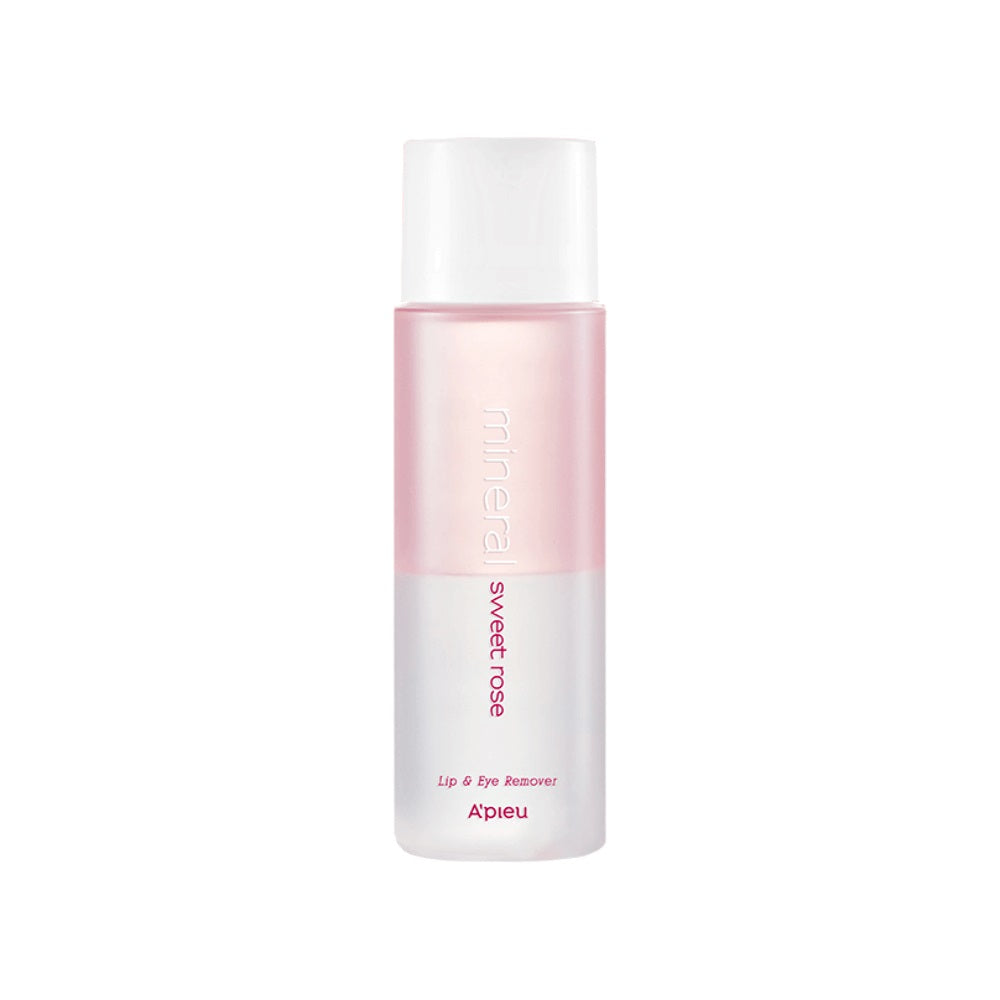 A'PIEU A'PIEU Mineral Lip & Eye Remover Sweet Rose 250ml - hydrating - front bottle shot