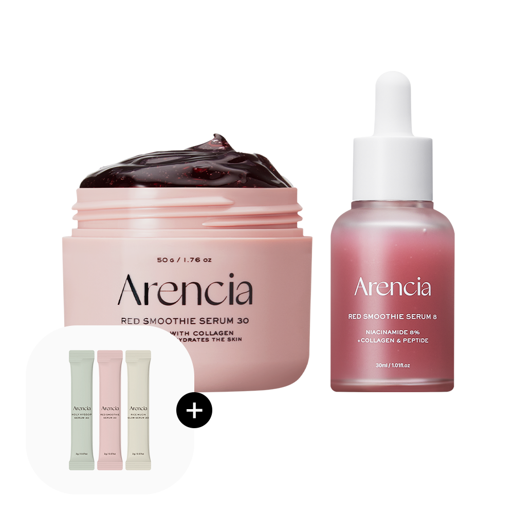 Arencia Arencia Red Smoothie Serum(No.8 , No 30) Duo Set - hydrating - front bottle shot