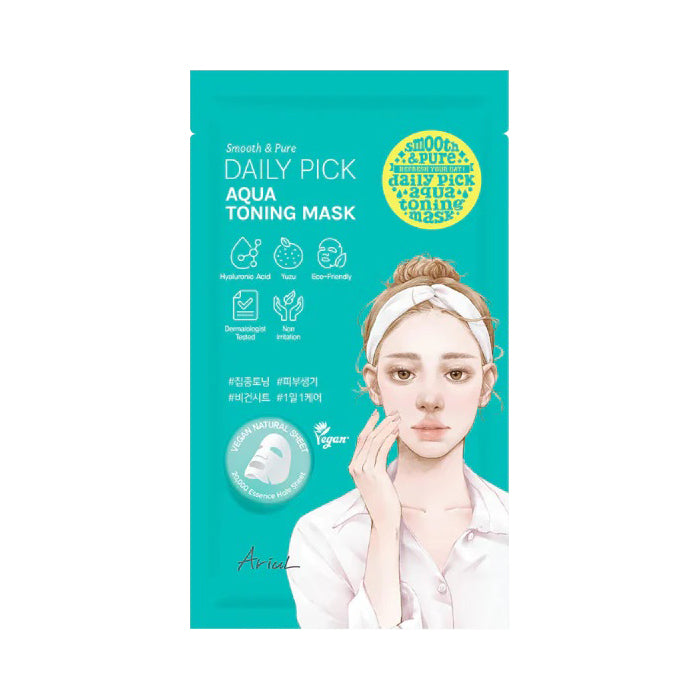 Ariul Ariul Smooth & Pure Daily Pick Aqua Toning Mask 20ml - hydrating - front bottle shot