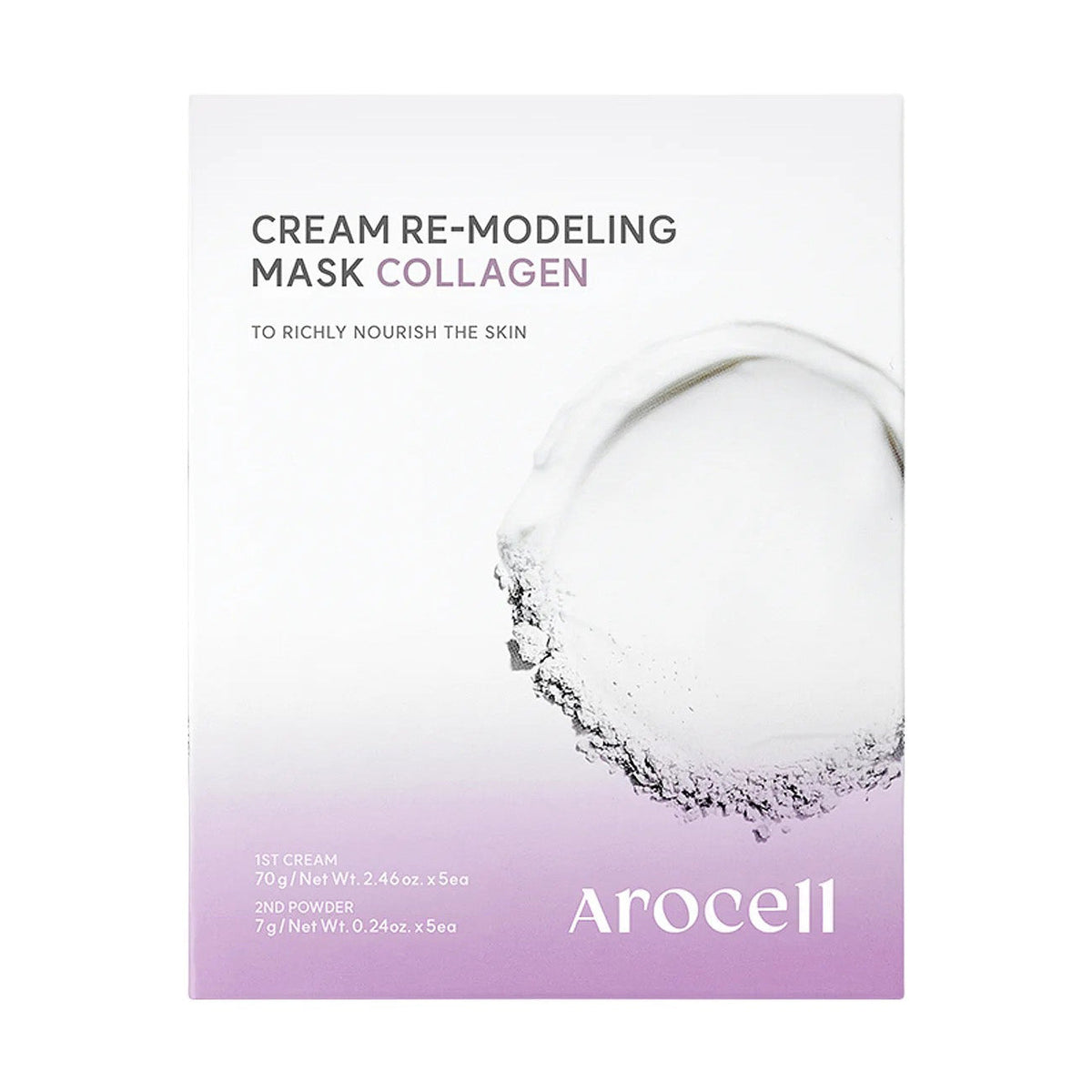 AROCELL Arocell Cream Remodeling Mask Collagen 77g 5ea - hydrating - front bottle shot
