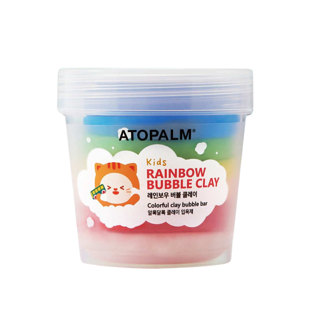 ATOPALM Atopalm Kids Rainbow Bubble Clay 210g - soothing - front bottle shot