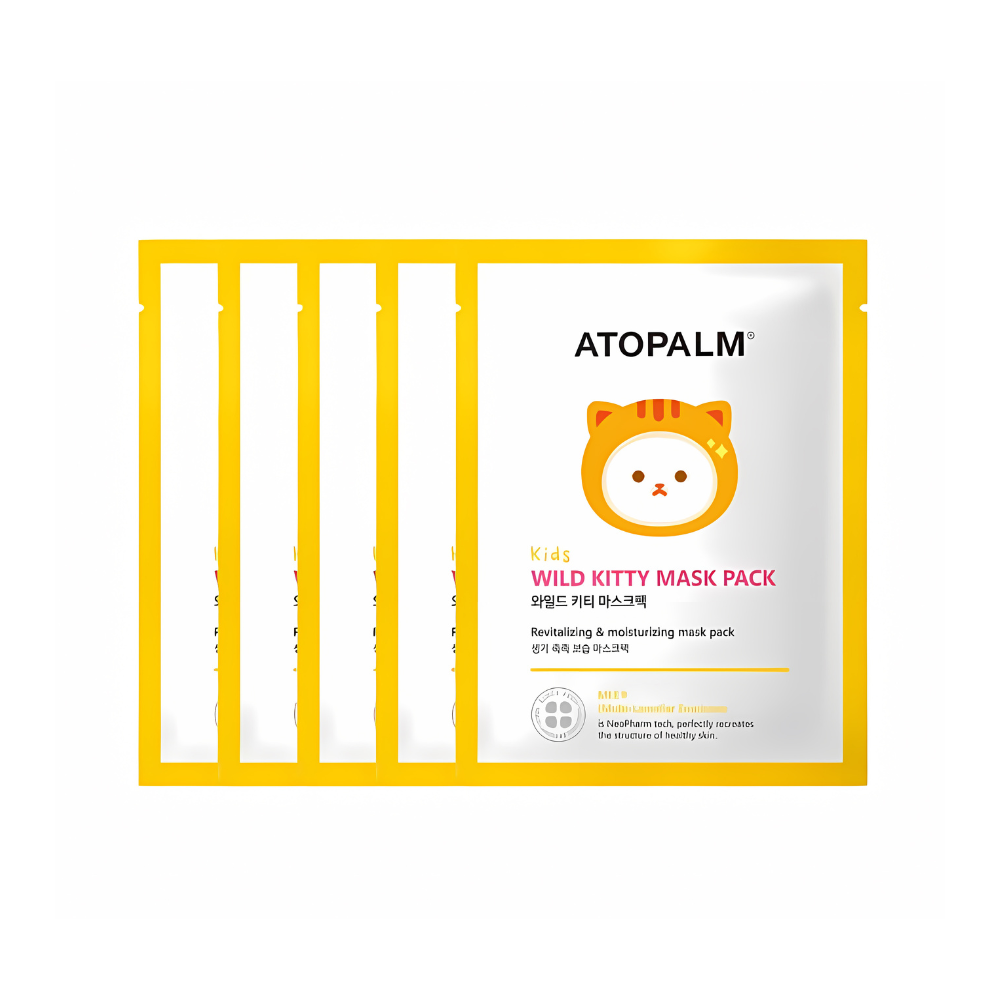 ATOPALM Atopalm Kids Wild Kitty Mask Pack Sheet 15g*5ea - hydrating - front bottle shot