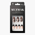 MUZMAK MUZMAK Nail Tips 36pcs #Awesome Zebra(Coffin) - anti-aging - front bottle shot