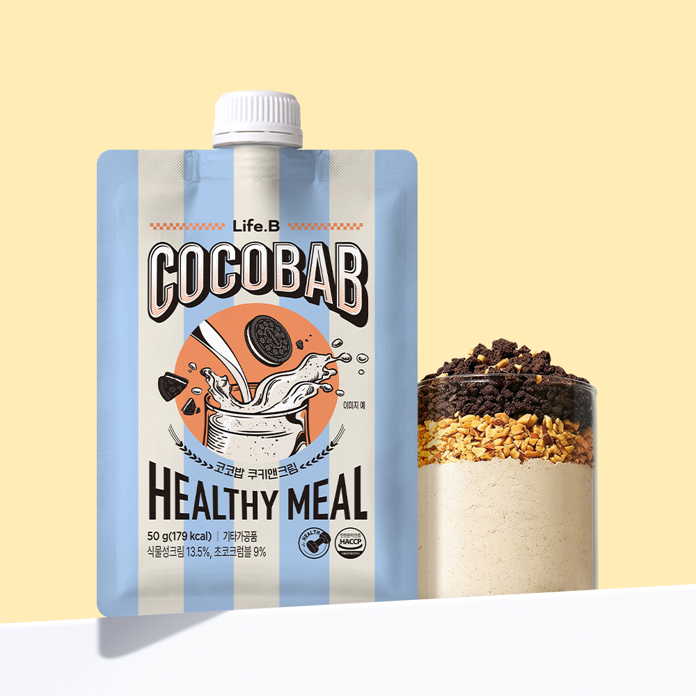 LifeB LifeB Cocobab Protein Shake Cookie & Cream 50g x 7ea - hydrating - front bottle shot