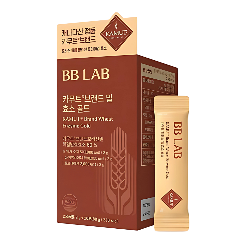 BB LAB BB LAB Kamut Brand Wheat Enzyme Gold 120g (20 Sticks, 20-Day Supply) - hydrating - front bottle shot