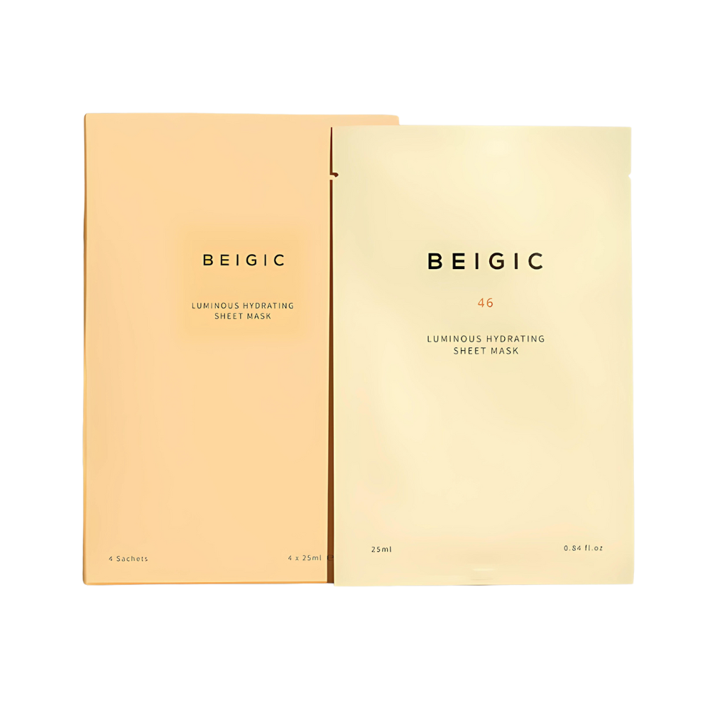 BEIGIC BEIGIC Luminous Hydrating Sheet Mask 25ml x 4ea - hydrating - front bottle shot