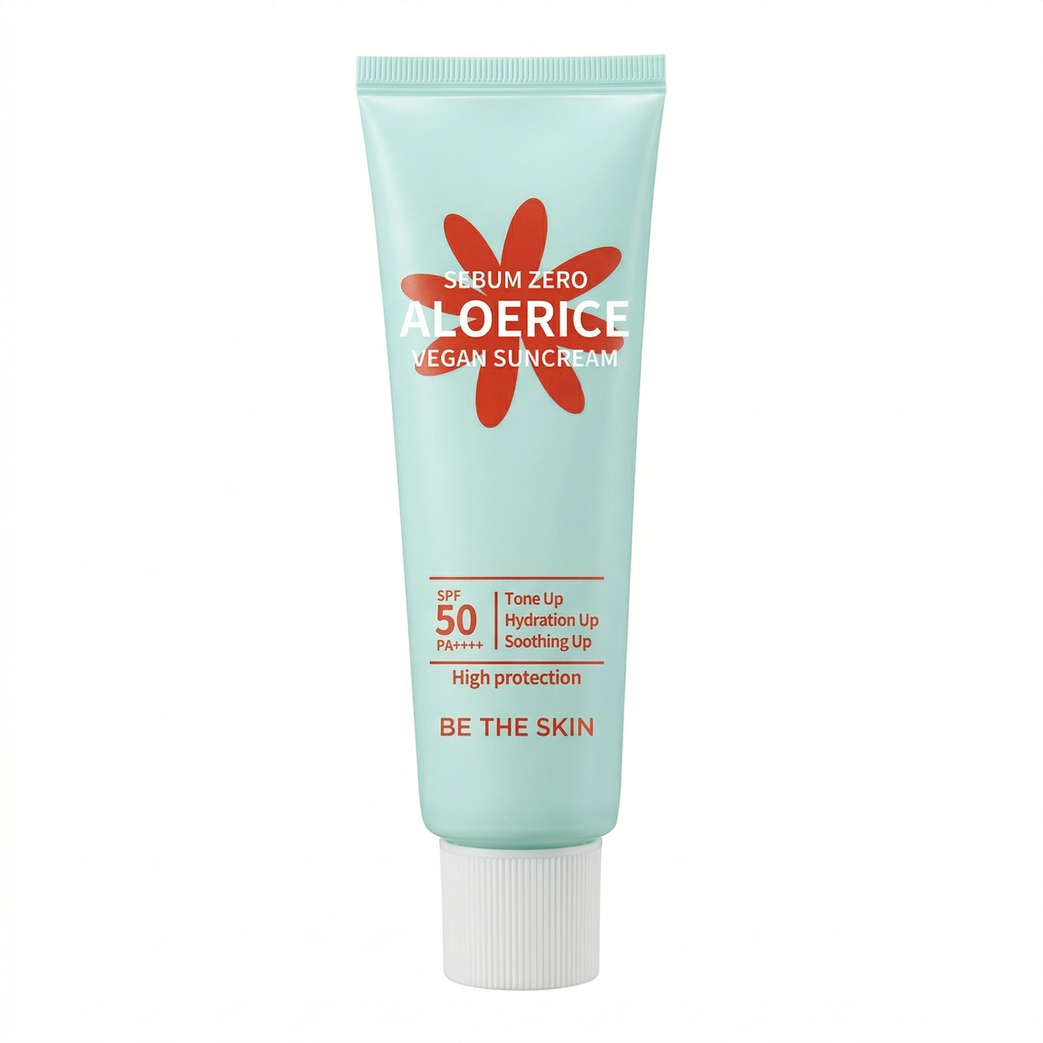 BE THE SKIN BE THE SKIN Sebum Zero Aloerice Vegan Sun Cream SPF50+ PA++++ 50ml - sun protection - front bottle shot