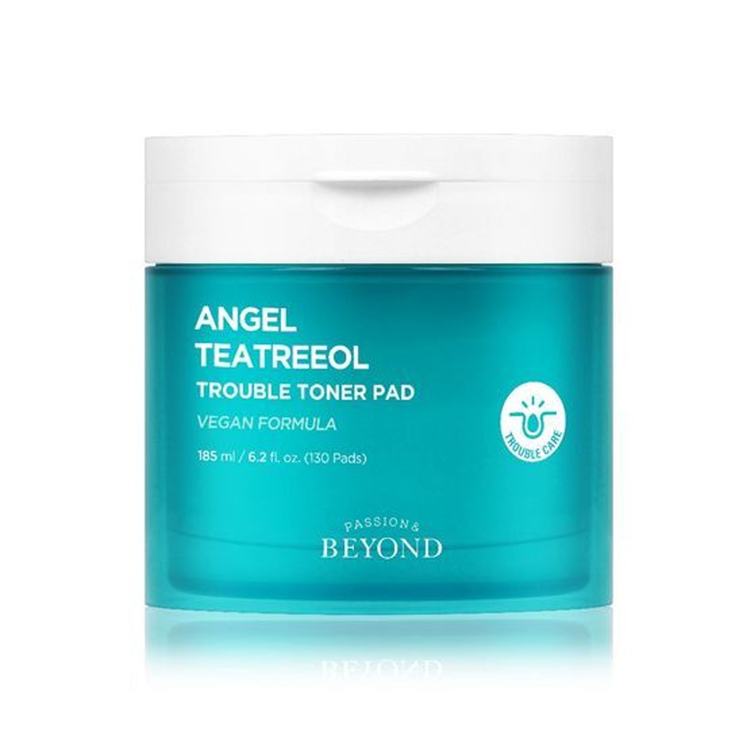 BEYOND BEYOND Angel Teatreeol Trouble Toner Pad 130P - hydrating - front bottle shot