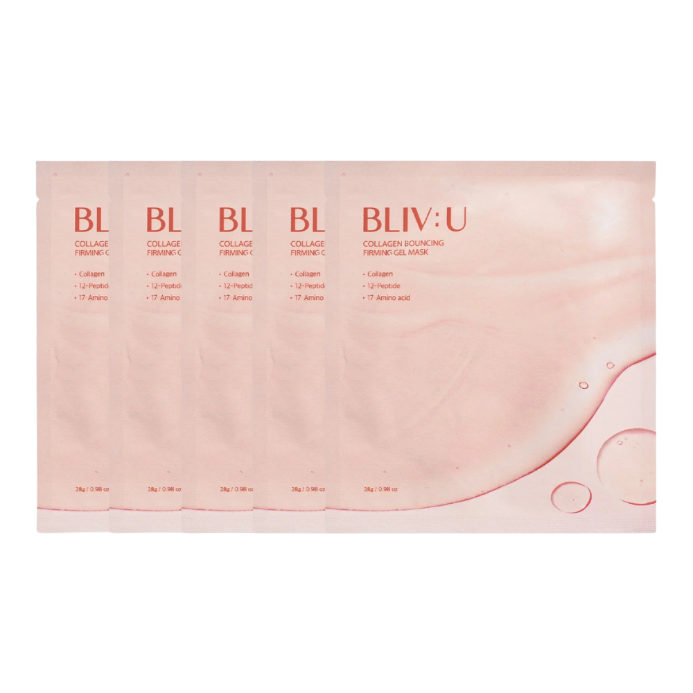 BLIV:U BLIV:U Collagen Bouncing Firming Gel Mask 5ea - hydrating - front bottle shot