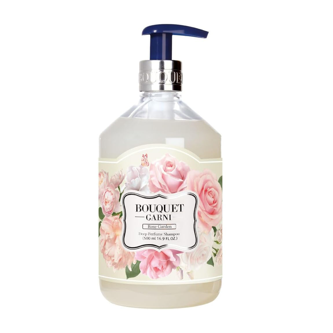 BOUQUET GARNI BOUQUET GARNI Deep Perfume Shampoo Rose Garden 500ml - nourishing - front bottle shot