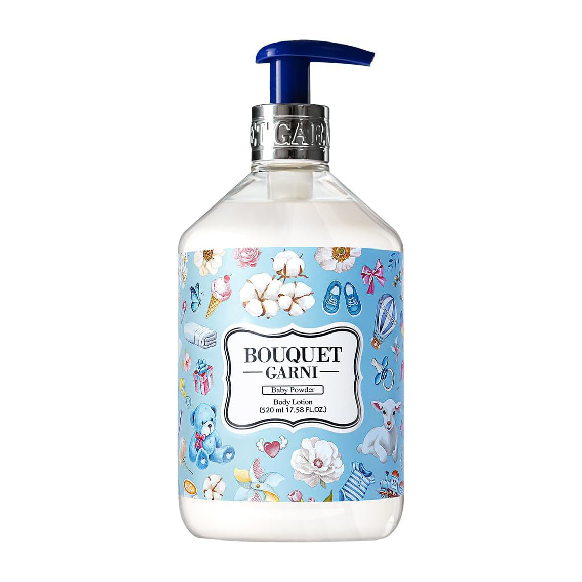 BOUQUET GARNI BOUQUET GARNI Fragranced Body Lotion Baby Powder 520ml - hydrating - front bottle shot