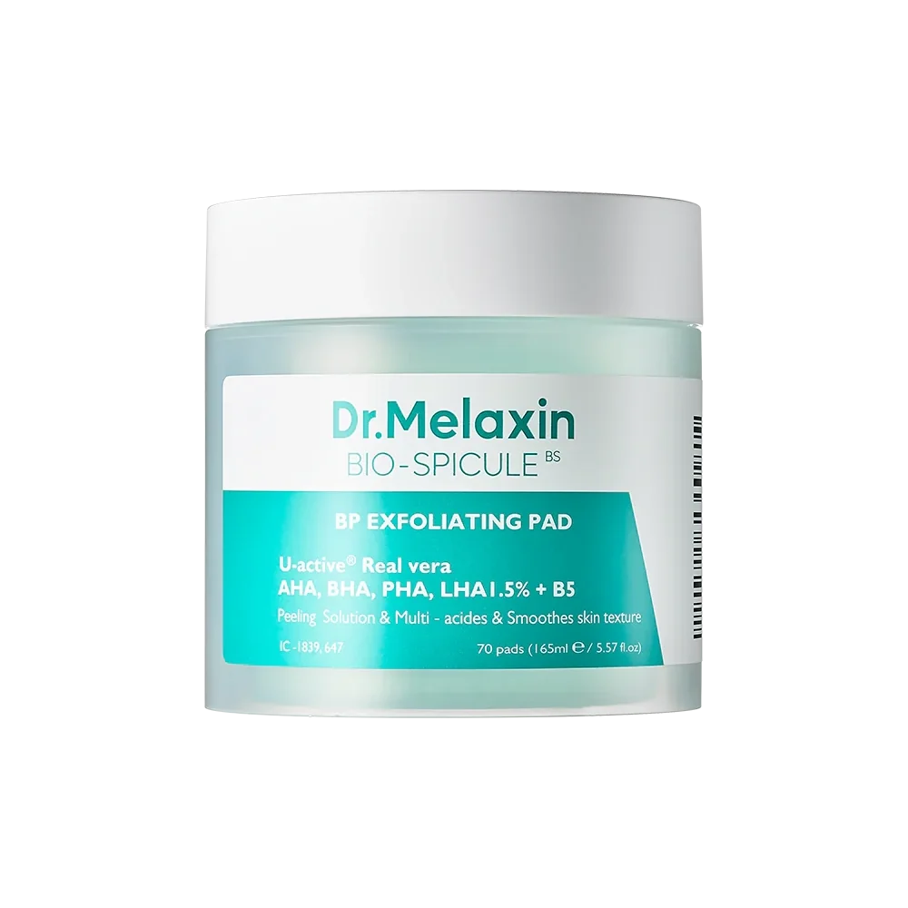 Dr.Melaxin Dr.Melaxin BP Exfoliating Pad 70 Pads - hydrating - front bottle shot