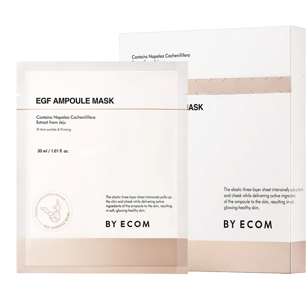 BY ECOM BY ECOM EGF Ampoule Collagen Mask 34g x 5ea - hydrating - front bottle shot