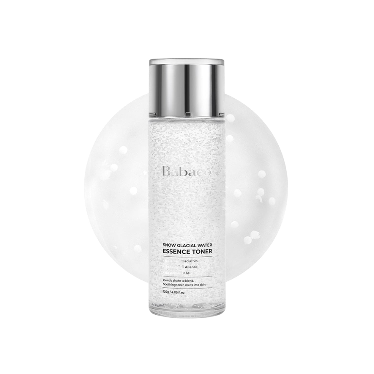 Babaco Babaco Snow Glacial Water Essence Toner 120g - hydrating - front bottle shot
