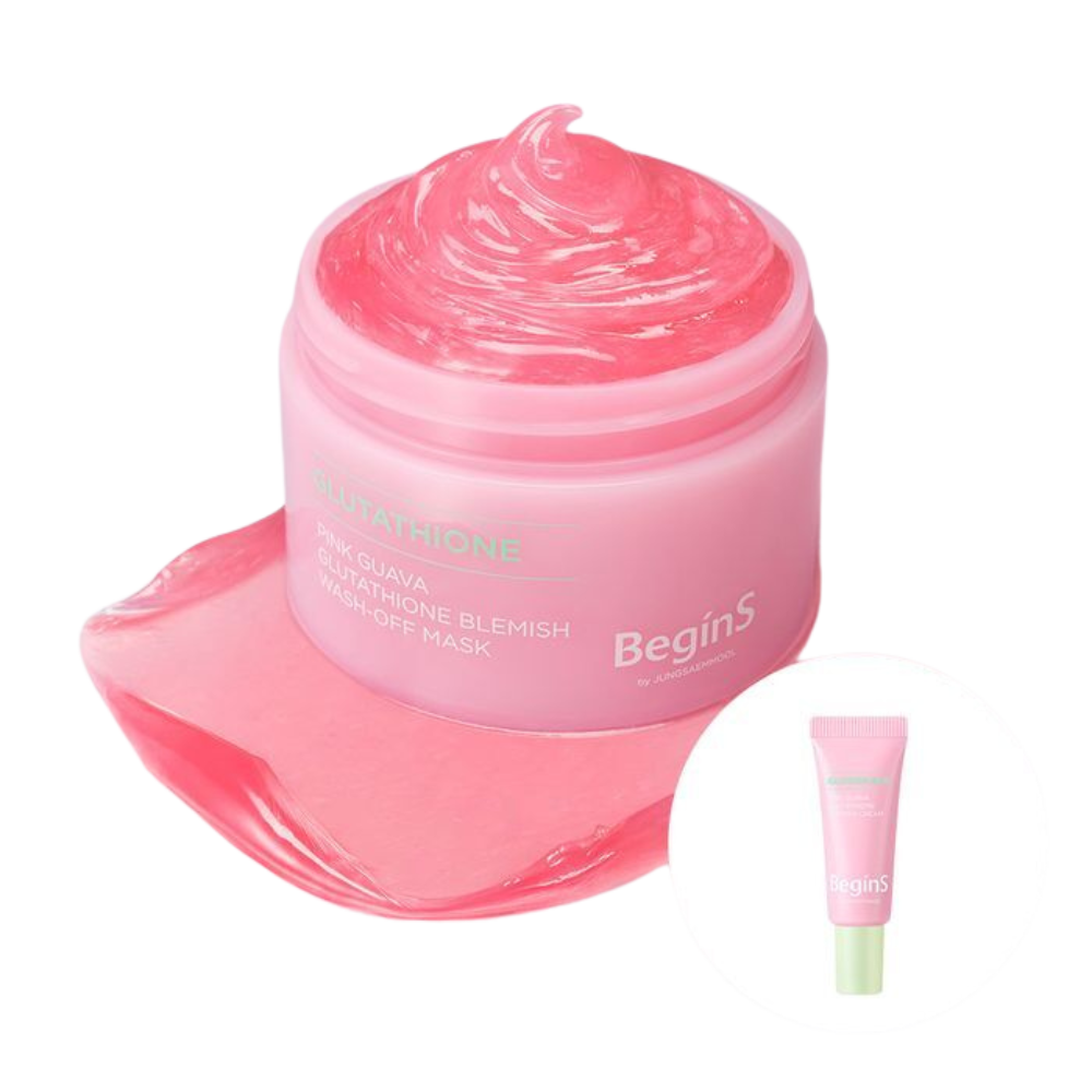 JUNG SAEM MOOL BeginS by JUNG SAEM MOOL Pink Guava Glutathione Blemish Wash-Off Mask 90g (Free 5ml Spot Cream Included) -