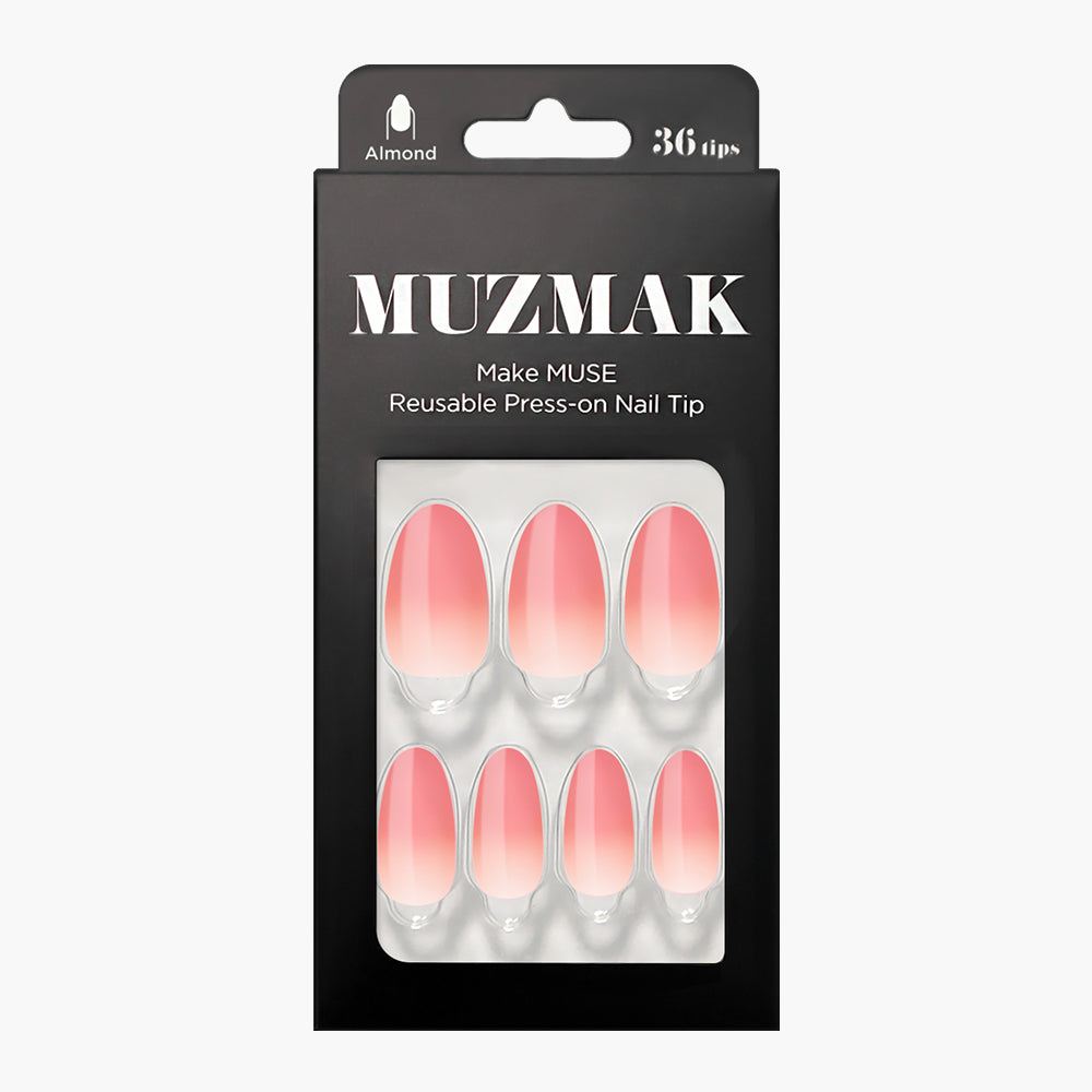 MUZMAK MUZMAK Nail Tips 36pcs #Berry ade(Almond) - anti-aging - front bottle shot