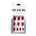 MUZMAK MUZMAK Nail Tips 36pcs #Best Red(Short Square) - anti-aging - front bottle shot