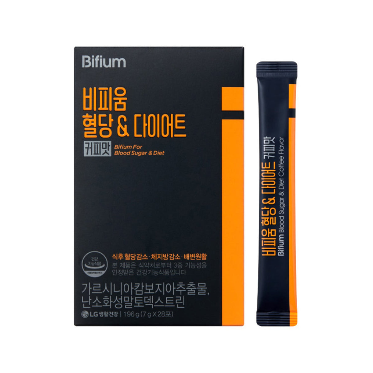 Bifium Bifium For Blood Sugar & Diet Coffee Flavor 28 Sticks (2-Week Supply) - hydrating - front bottle shot