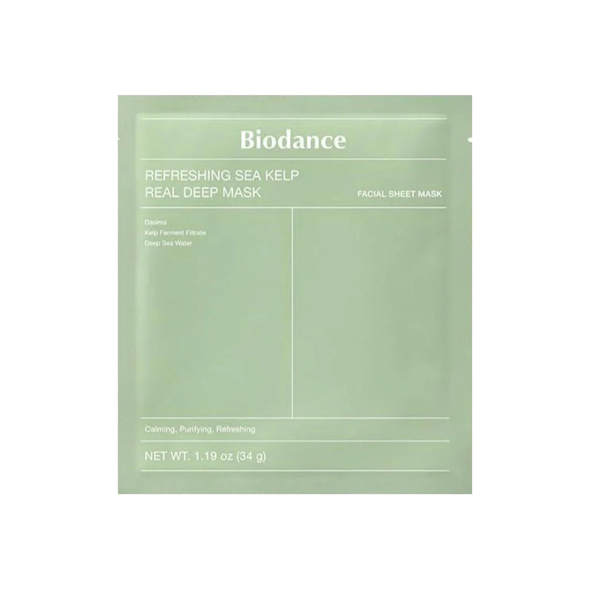 Biodance Biodance Refreshing Sea Kelp Real Deep Mask 16 Sheets - hydrating - front bottle shot