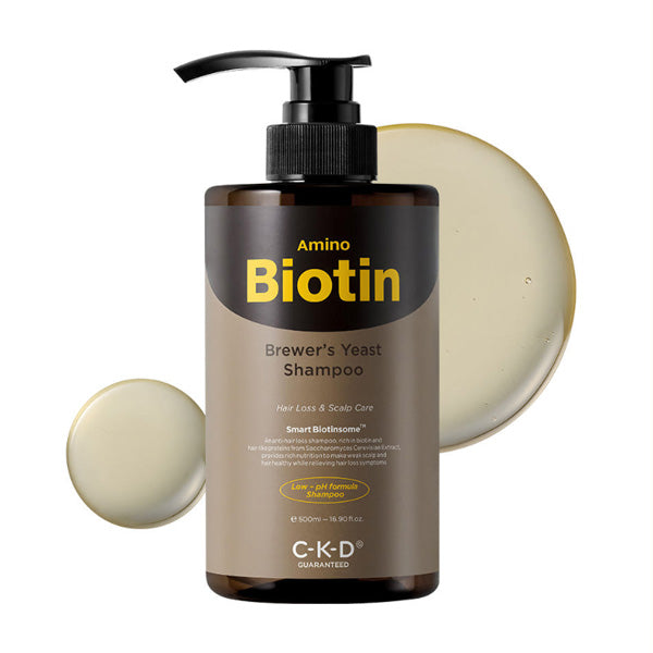 CKD CKD Amino Biotin Brewer's Yeast Shampoo 500ml - nourishing - front bottle shot