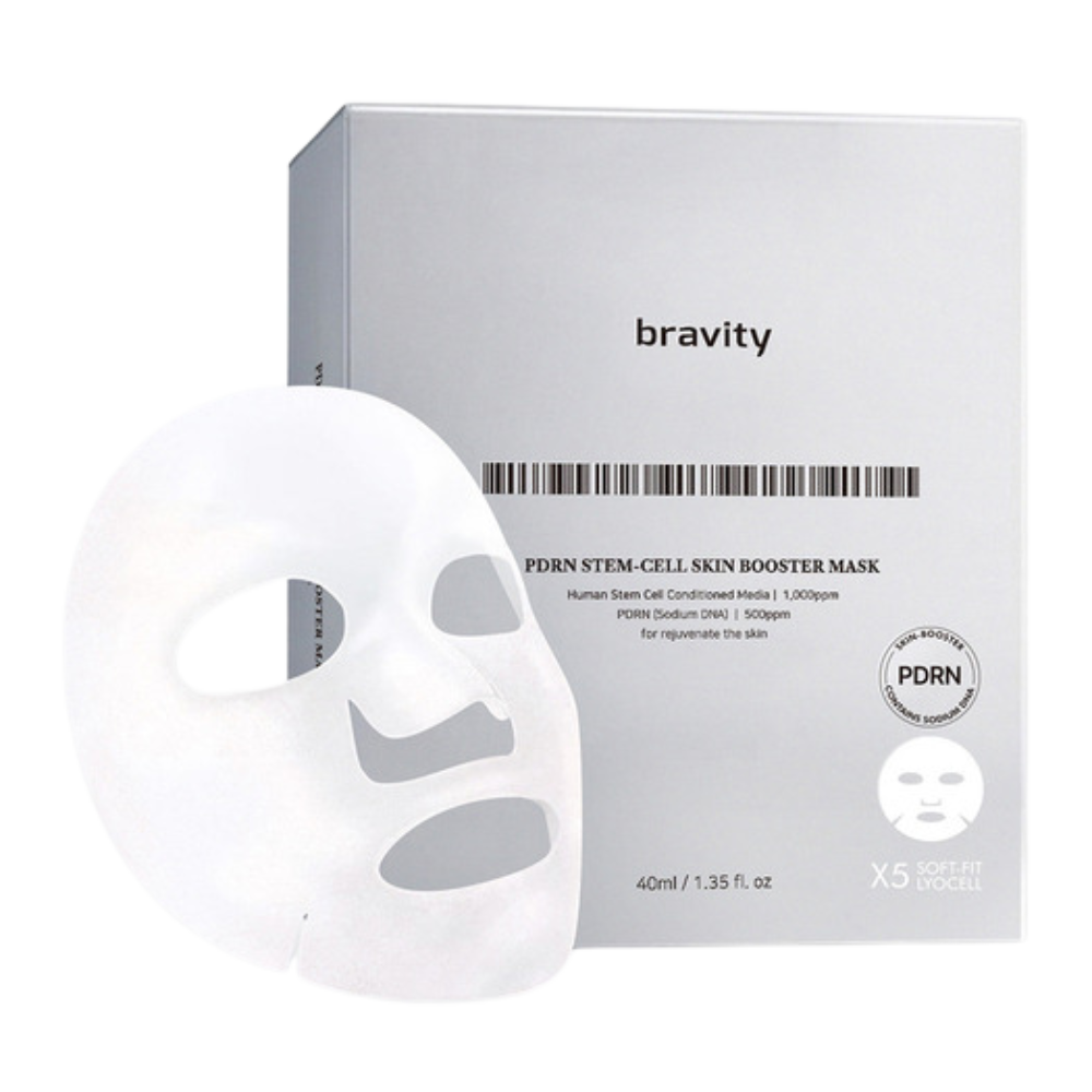 Bravity Bravity PDRN Stemcell Skin Booster Mask 40ml x 5 sheets - brightening - front bottle shot