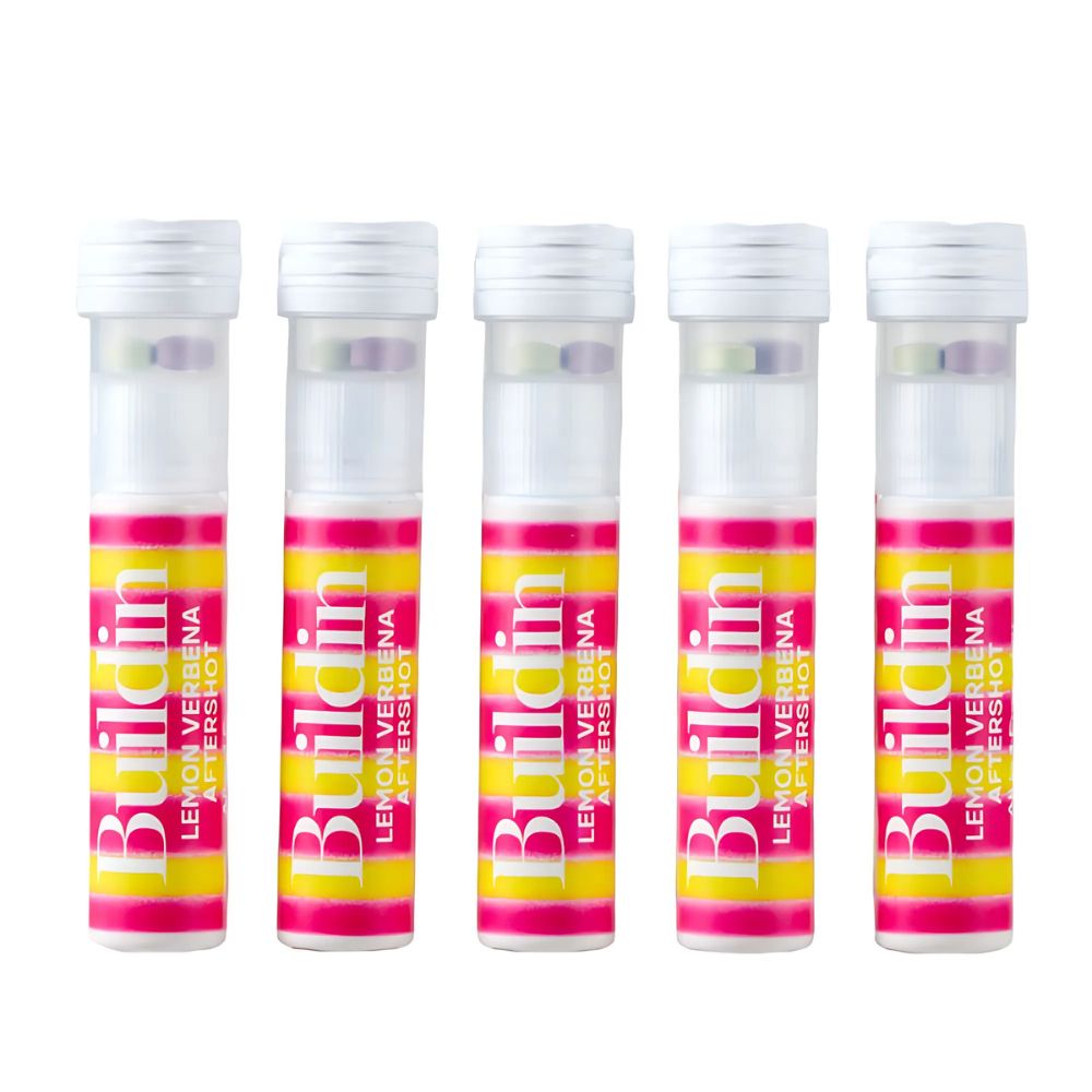 Buildin Buildin Lemon Verbena Aftershot 5-Day Routine (1 box) - hydrating - front bottle shot