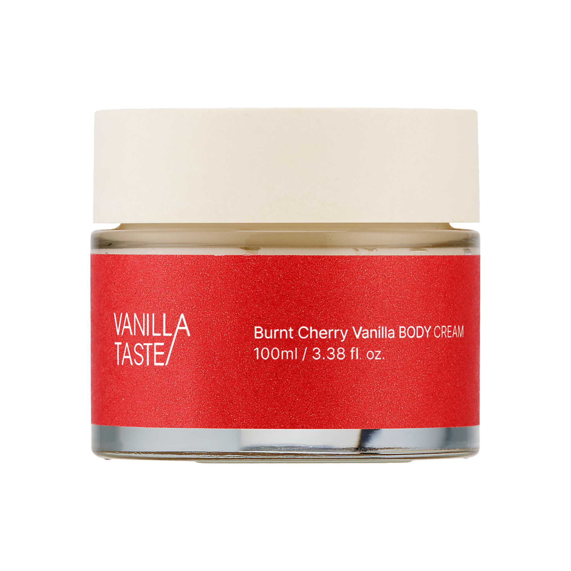 VANILLA TASTE VANILLA TASTE Burnt Cherry Vanilla Body Cream 100ml - daily care - front bottle shot