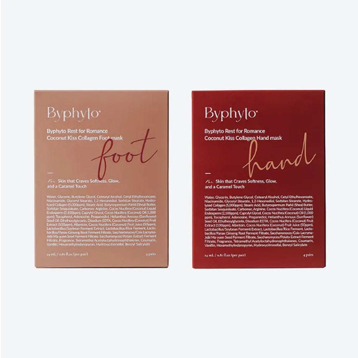 Byphyto Byphyto Coconut Kiss Collagen Hand & Foot Mask 2-Piece Set - hydrating - front bottle shot
