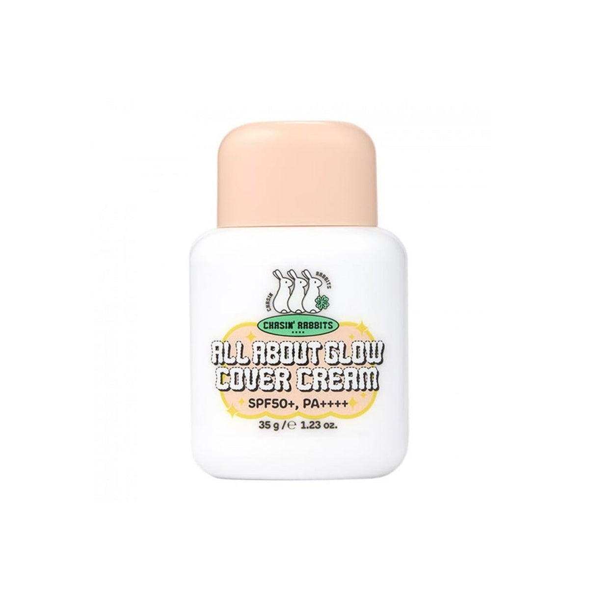 CHASIN’ RABBITS CHASIN' RABBITS All About Glow Cover Cream 35g - hydrating - front bottle shot