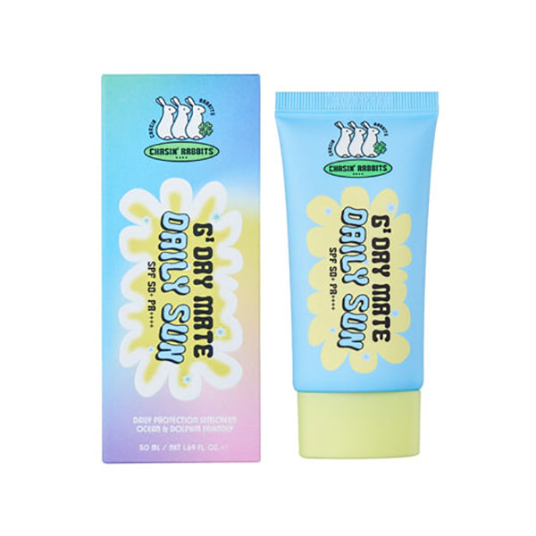 CHASIN’ RABBITS CHASIN’ RABBITS G'day Mate Daily Sun SPF50+ PA++++ 50ml - soothing - front bottle shot