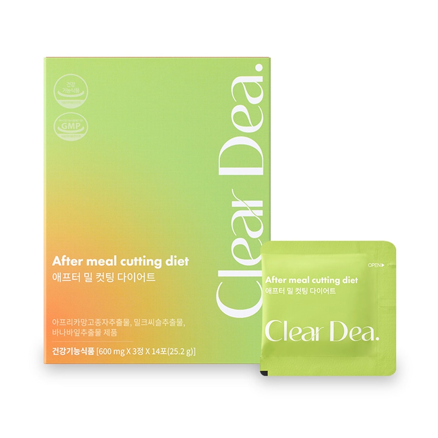 ClearDea. ClearDea. After Meal Cutting Diet 1 Box (14 Sticks, 2-Week Supply) - daily care - front bottle shot