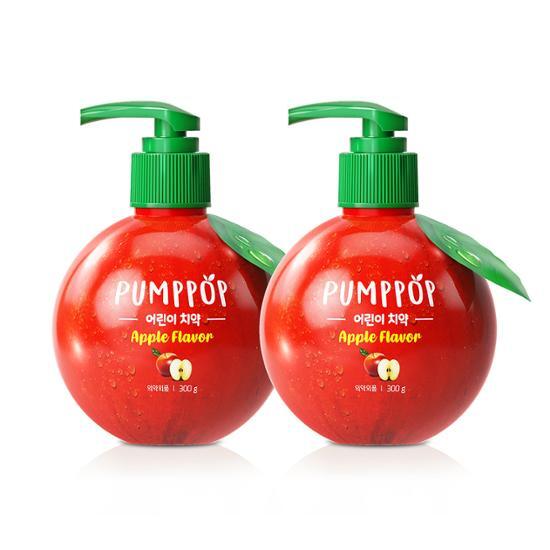 CLIO CLIO Pump Pop Kids Pumping Toothpaste Apple Flavor 300g*2Pack - hydrating - front bottle shot