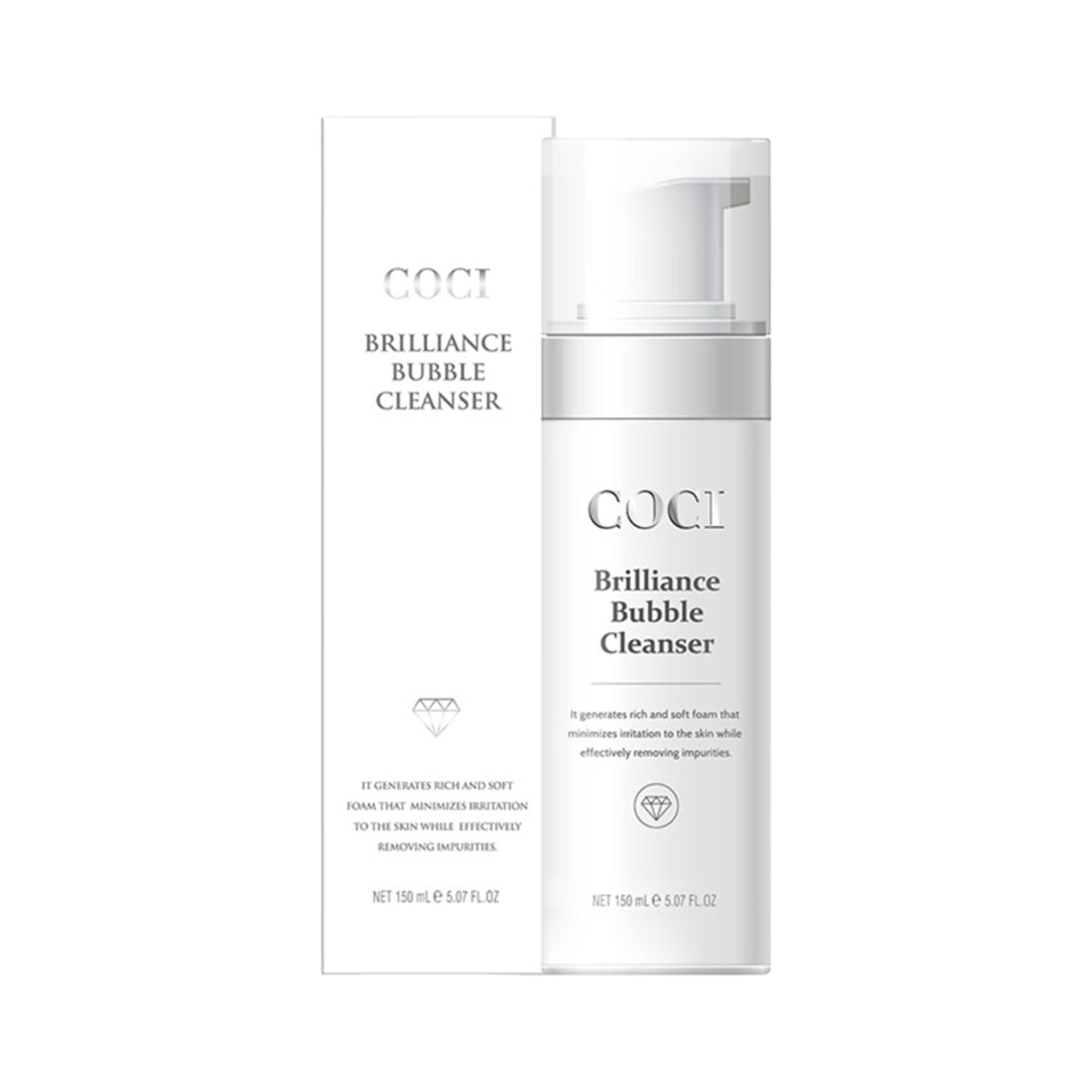 COCI COCI Brilliance Bubble Cleanser 150ml - soothing - front bottle shot