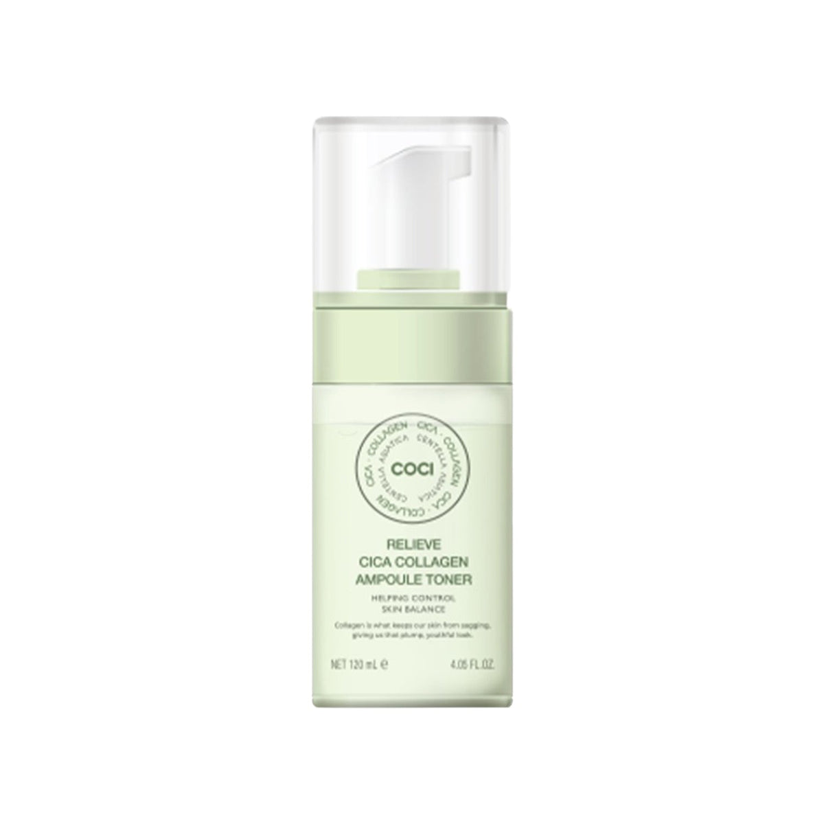 COCI COCI Relieve Cica Collagen Ampoule Toner 120ml - hydrating - front bottle shot