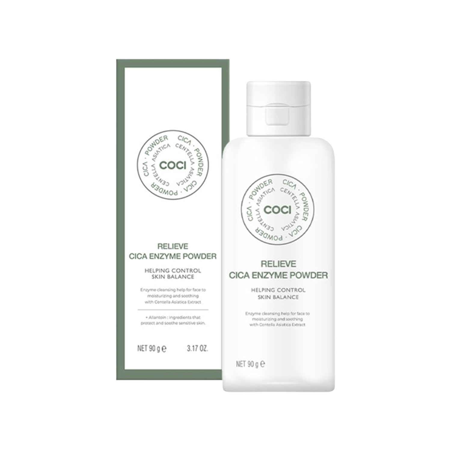 COCI COCI Relieve Cica Enzyme Powder 90g - soothing - front bottle shot