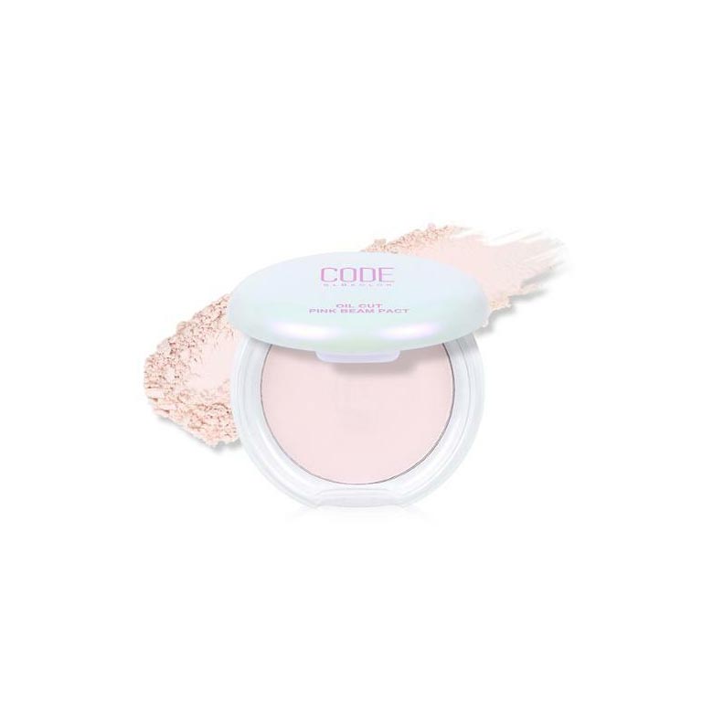 CODE GLOKOLOR Code Glokolor Oil Cut Pink Beam Pact 8g - brightening - front bottle shot