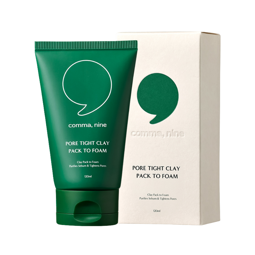 COMMANINE COMMANINE 3-in-1 Pore Tight Clay Pack-to-Foam Cleanser 120ml - hydrating - front bottle shot