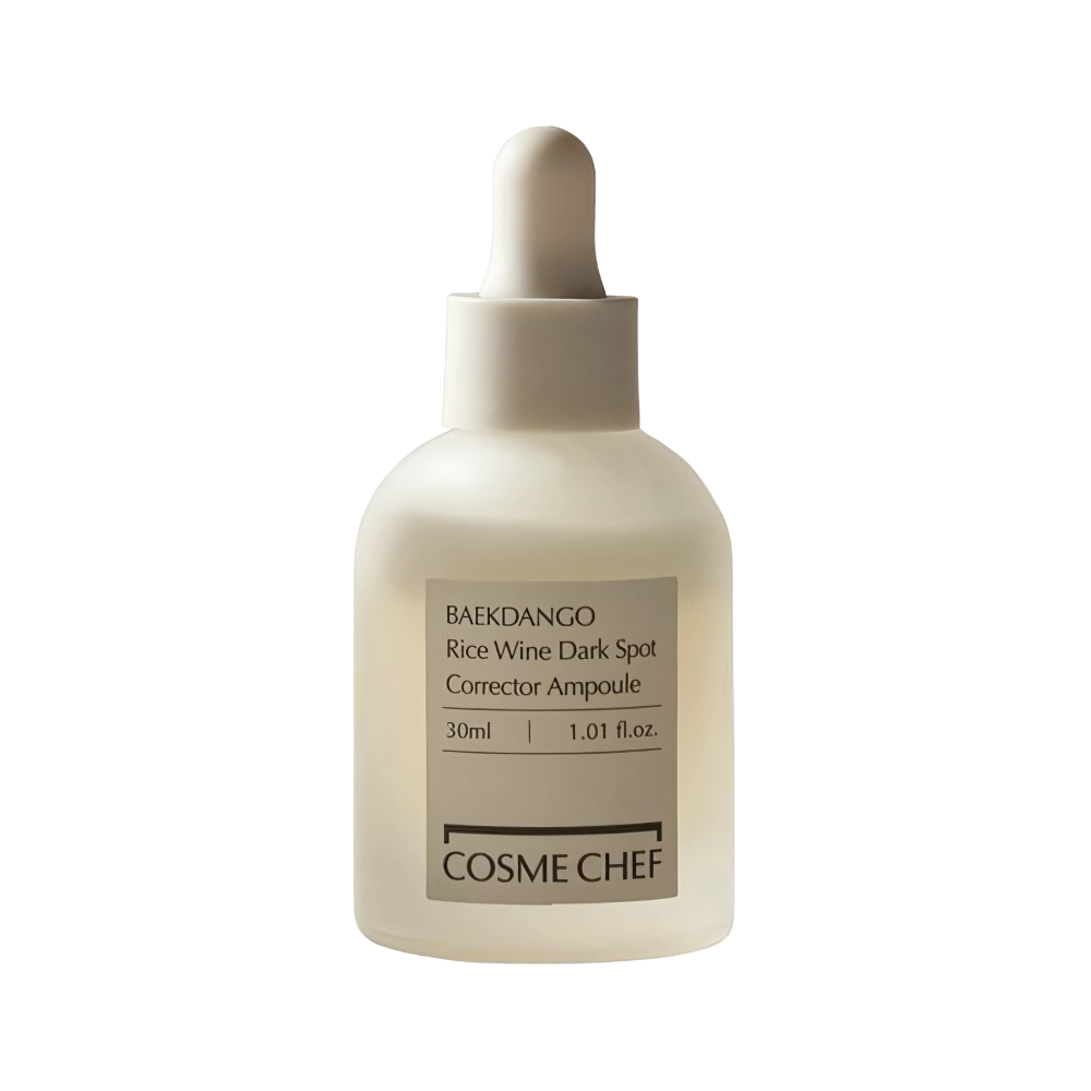 COSME CHEF COSME CHEF Baekdango Rice Wine Dark Spot Corrector Ampoule 30ml - hydrating - front bottle shot