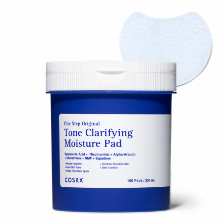 COSRX COSRX One Step Original Tone Clarifying Moisture Pad 100ea - hydrating - front bottle shot