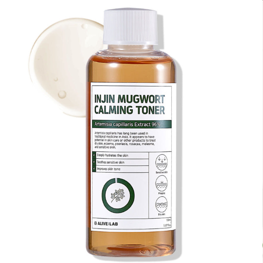ALIVE:LAB ALIVE:LAB Injin Mugwort Calming Toner 150ml - hydrating - front bottle shot