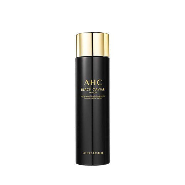 AHC AHC Black Caviar Lotion 140ml - hydrating - front bottle shot