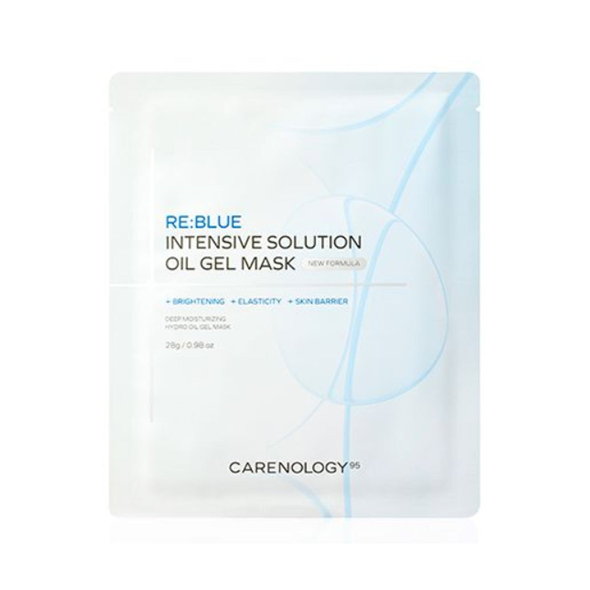 Carenology95 Carenology95 RE:BLUE Intensive Solution Oil Gel Mask Set 28g (Pack of 5) - hydrating - front bottle shot